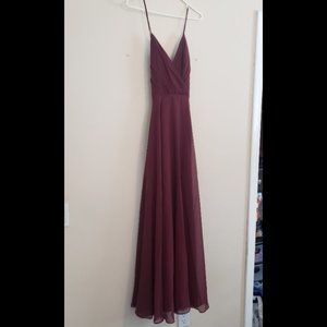 Wine Colored Bridesmaid's Dress